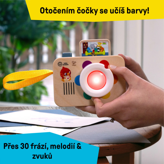 Učení barev je hračkou s hračkou fotoaparát Baby Einstein.