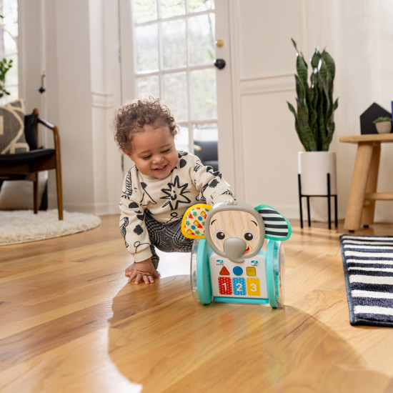 Válejte se, zkoumejte a učte se s interaktivní plazící hračkou Baby Einstein.