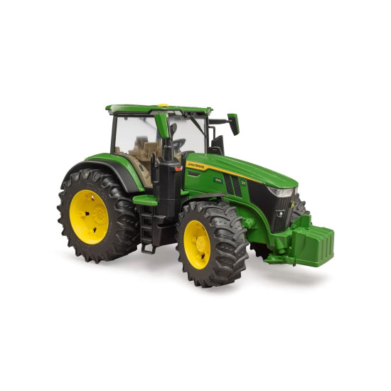 Traktor John Deere Řady 7R s otevírací kapotou a realistickým motorem.