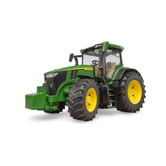 Traktor John Deere Řady 7R s otevírací kapotou a realistickým motorem.