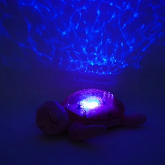 Noční projektor se zvuky moře Želva Růžový