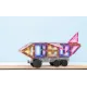 Magnetická stavebnice Pastel Transport Pack 50 dílů