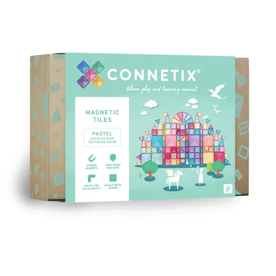 120dílná sada CONNETIX s různými tvary pro kreativní hraní a konstrukce pro děti