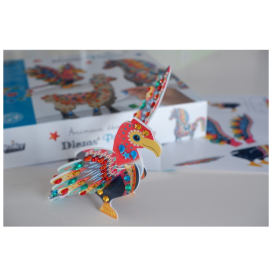Kreativní sada pro děti 3D diamantová mozaika Zvířátka v Peru Crea Lign