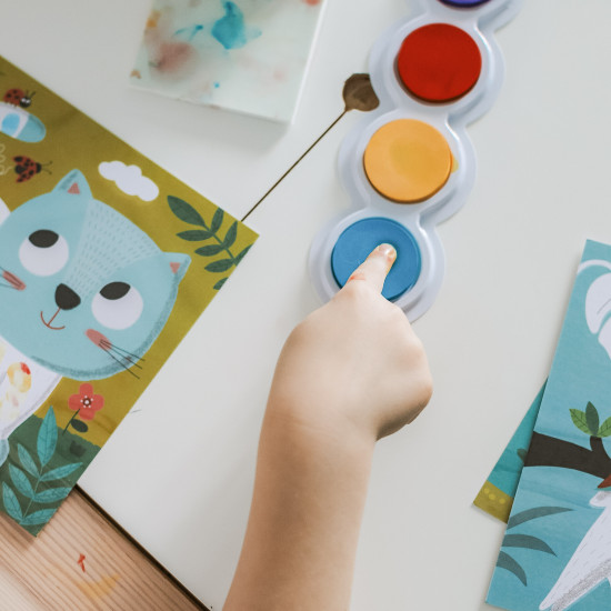 Kreativní sada pro děti Prstové barvy Domácí zvířata