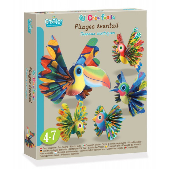 Kreativní sada pro děti Tvoření z papíru Exotičtí ptáci Crea Lign