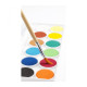 Klasické vodové barvy pro malé umělce. Paleta obsahuje 12 barev.