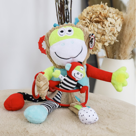 Senzorická hračka Opice s mláďátkem pro rozvoj smyslů Dolce