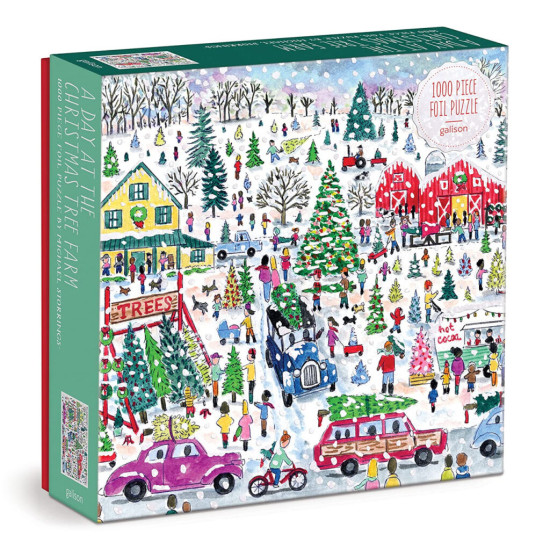 Puzzle Farma s vánočními stromky 1000 dílů