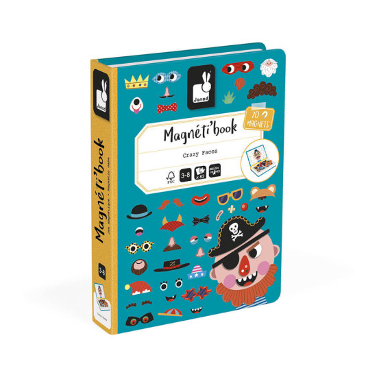 Magnetická kniha - Zábavné obličeje chlapci
