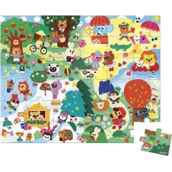 Puzzle v kufříku Čtyři roční období 36 ks