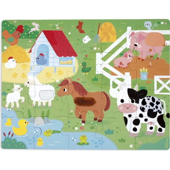 Dotykové puzzle Farma