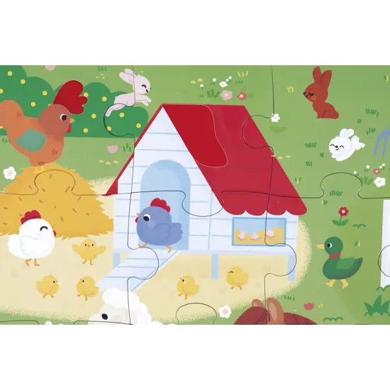 Dotykové puzzle Farma