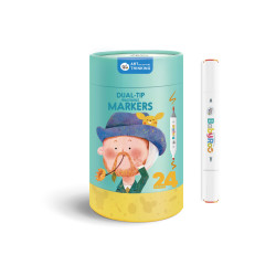 Oboustranné fixy se dvěma hroty 24 ks