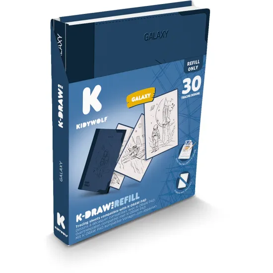 Doplňkové karty Kidywolf Refill K-Draw Pad Galaxy