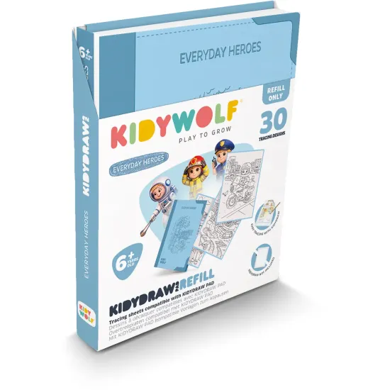 Doplňkové karty Kidywolf Refill Kidydraw Pad Everyday heroes