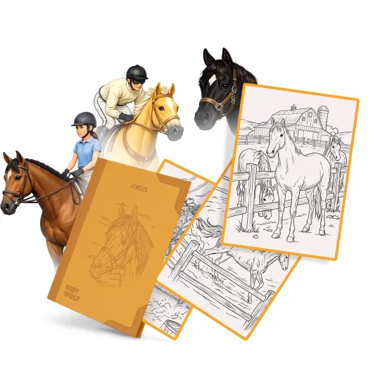 Doplňkové karty Kidywolf Refill Kidydraw Pad Horses