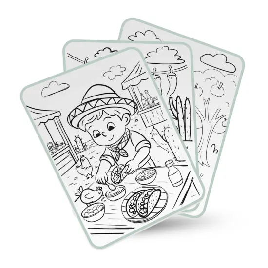 Podsvícený kreslicí tablet Kidywolf Kidydraw Pad Food around the world