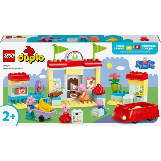 Peppa Pig a rodina v LEGO® DUPLO® supermarketu - nákupní dobrodružství s autíčkem a kolečkem