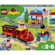 LEGO DUPLO Parní vlak: Vláček s Push and Go motorem a interaktivními akčními kostkami.