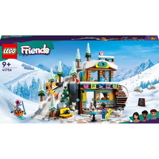 Lyžařský resort LEGO® Friends – zasněžený svah, kavárna s horkou čokoládou, snowboardy, lyže a tajná jeskyně