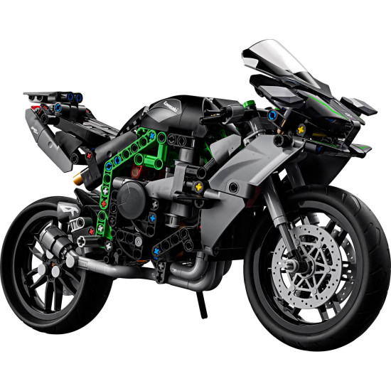 LEGO® Technic Kawasaki Ninja H2R Motorka (42170) – model s řízením, odpružením, převodovkou a pohyblivým motorem