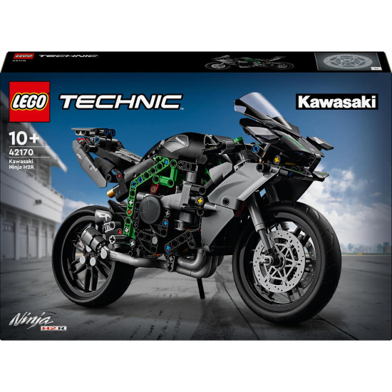 LEGO® Technic Kawasaki Ninja H2R Motorka (42170) – model s řízením, odpružením, převodovkou a pohyblivým motorem