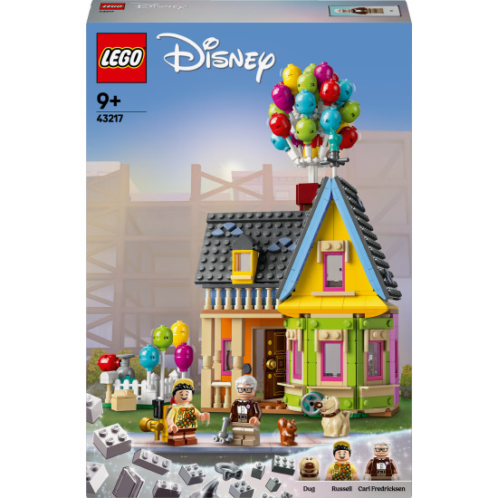 LEGO Disney Domeček z filmu Nahoru: Detailní model s balony, komínem a figurkami postav.