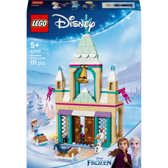 Stavebnice LEGO® Disney Frozen – kouzelný hrad s postavičkami a sáňkami pro kreativní zábavu dětí.