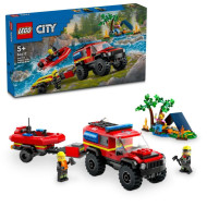 LEGO CITY Hasičské auto 4x4 a záchranný člun