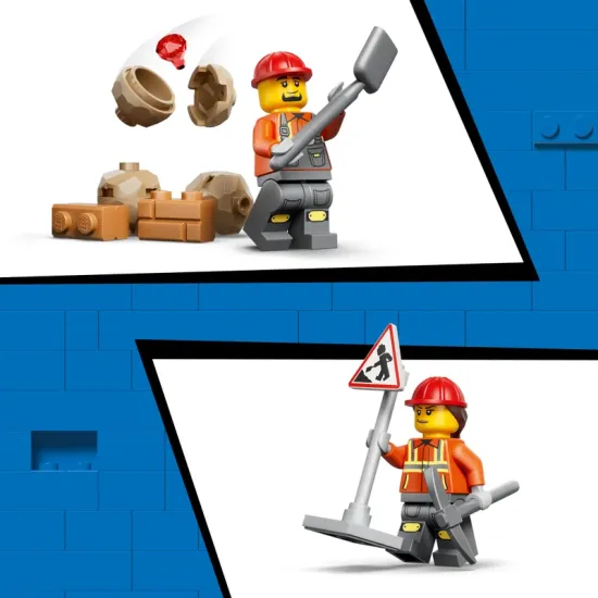 LEGO CITY 60480 Žlutý nakladač s rýpadlem
