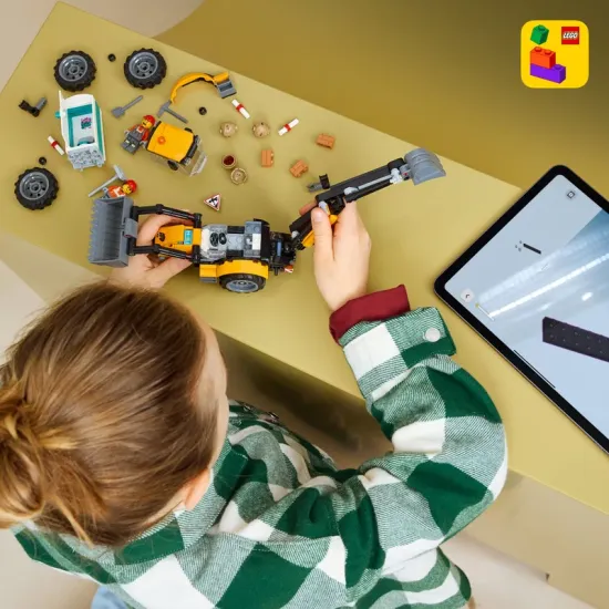 LEGO CITY 60480 Žlutý nakladač s rýpadlem