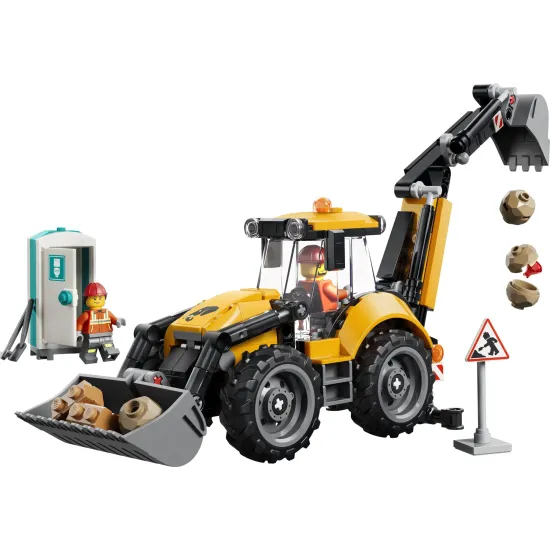 LEGO CITY 60480 Žlutý nakladač s rýpadlem