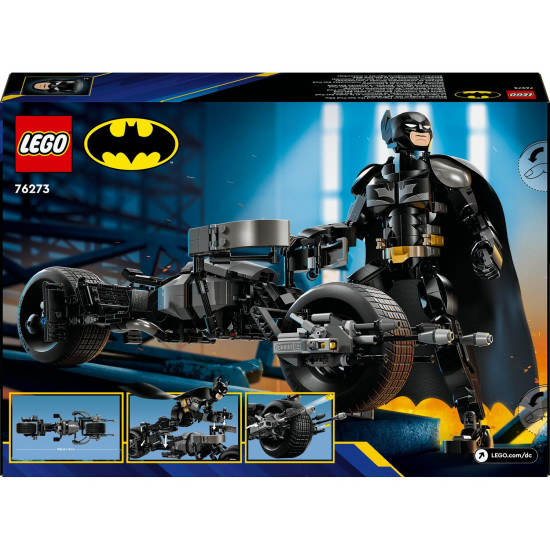 Sestavitelný LEGO Batman s motorkou, LEGO Batman v akci, LEGO Batman figurka s pohyblivými částmi, LEGO Batman s Bat-Pod