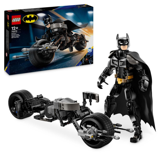 Sestavitelný LEGO Batman s motorkou, LEGO Batman v akci, LEGO Batman figurka s pohyblivými částmi, LEGO Batman s Bat-Pod