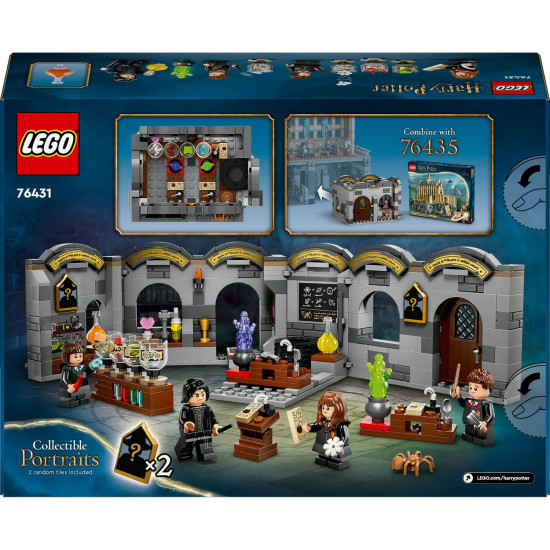 LEGO Hodina lektvarů, Bradavická učebna lektvarů LEGO, Profesor Severus Snape LEGO, Hermiona Grangerová LEGO, Pansy Parkinsonová LEGO, Seamus Finnigan LEGO, LEGO rokfortské portréty