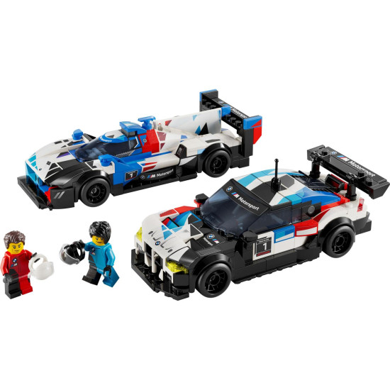 Toto dvojité balení LEGO Speed ​​Champions obsahuje autentické modely BMW M4 GT3 a M Hybrid V8, které si zamilují kluci, holky i dospělí sběratelé.