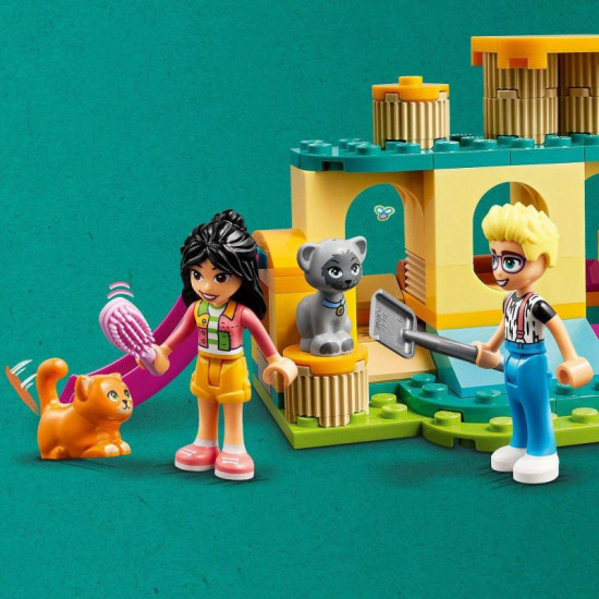 Fanoušci koček si užijí hodně zábavy! LEGO Friends Dobrodružství na kočičím hřišti.