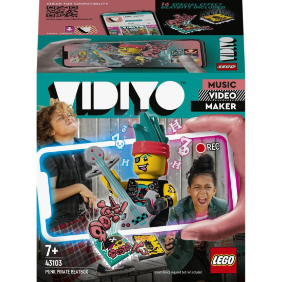 Vytvářejte hudební zážitky s LEGO VIDIYO Punk Pirate BeatBox. Přenosná zábava na cesty.