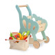 Stylový dřevěný nákupní vozík děti doprovodí při dobrodružství na nákupech. 