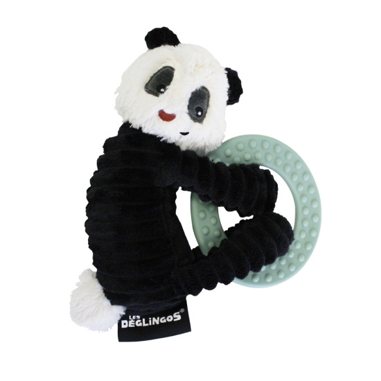 Silikonové kousátko s plyšovou pandou