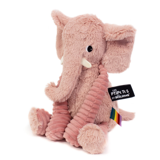 Růžová plyšová hračka slon Déglingos
