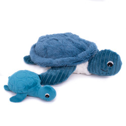 Plyšová želva Maminka a miminko Modrá