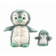 Zelená plyšová hračka Tučňák Maminka a miminko Déglingos