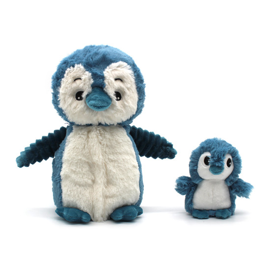 Modrá  plyšová hračka Tučňák Maminka a miminko Déglingos