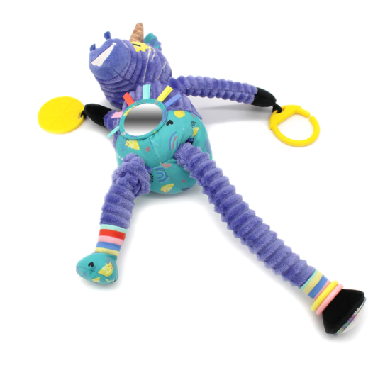 Senzorická hračka Zebra s natahovací rukou a nohou