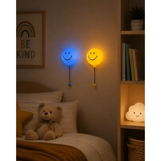 Dětské noční světlo MOB Bubbly Light Smiley World modrá