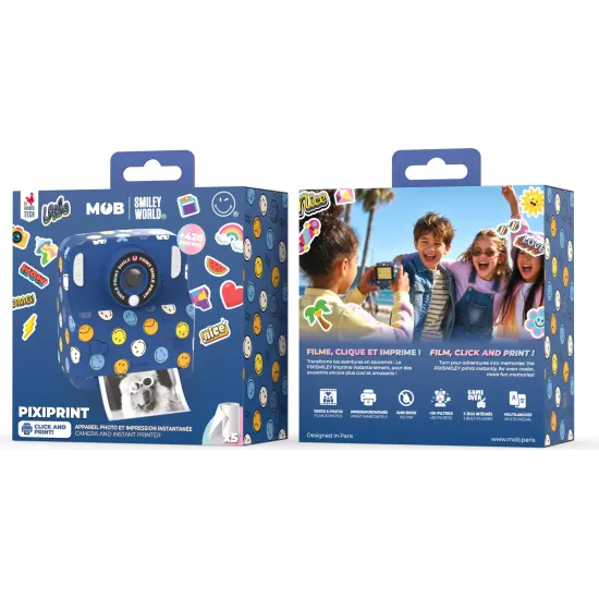 Dětský fotoaparát MOB Pixismiley Printing Camera modrá Dětský fotoaparát MOB Pixismiley Printing Camera modrá