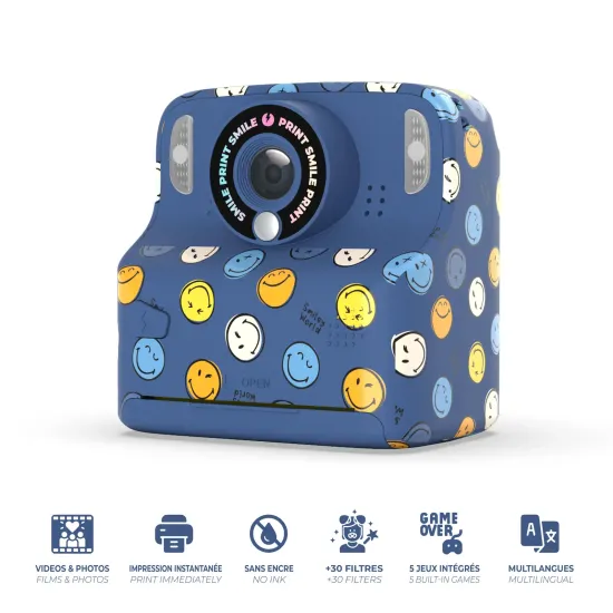 Dětský fotoaparát MOB Pixismiley Printing Camera modrá Dětský fotoaparát MOB Pixismiley Printing Camera modrá
