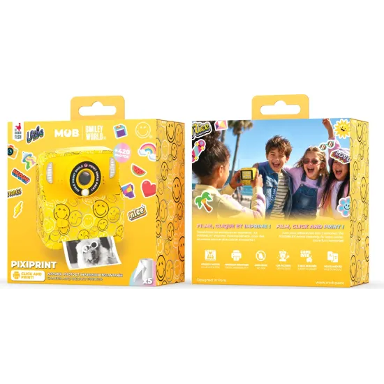 Dětský fotoaparát MOB Pixismiley Printing Camera žlutá